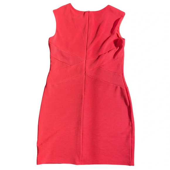Liz Claiborne Women Texture Sheath Dress Size 16 Pink Sleeveless Barbie Career - Picture 7 of 13
